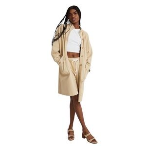 Madewell Structured Terry Longline Oversized Trench Coat Size Small